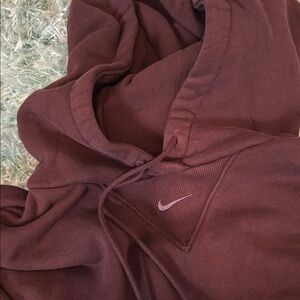 Nike Brown Cropped Hoodie
